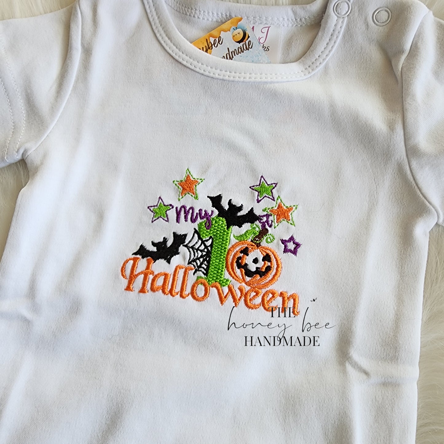 My First Halloween Embroidered Bodysuit