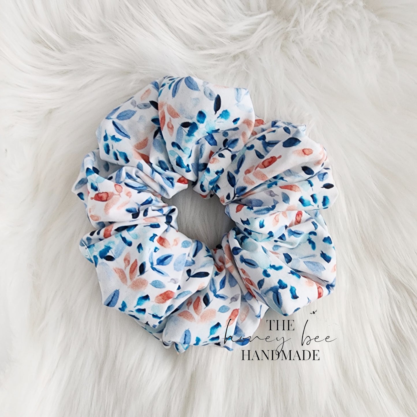 Beachy Floral Scrunchie