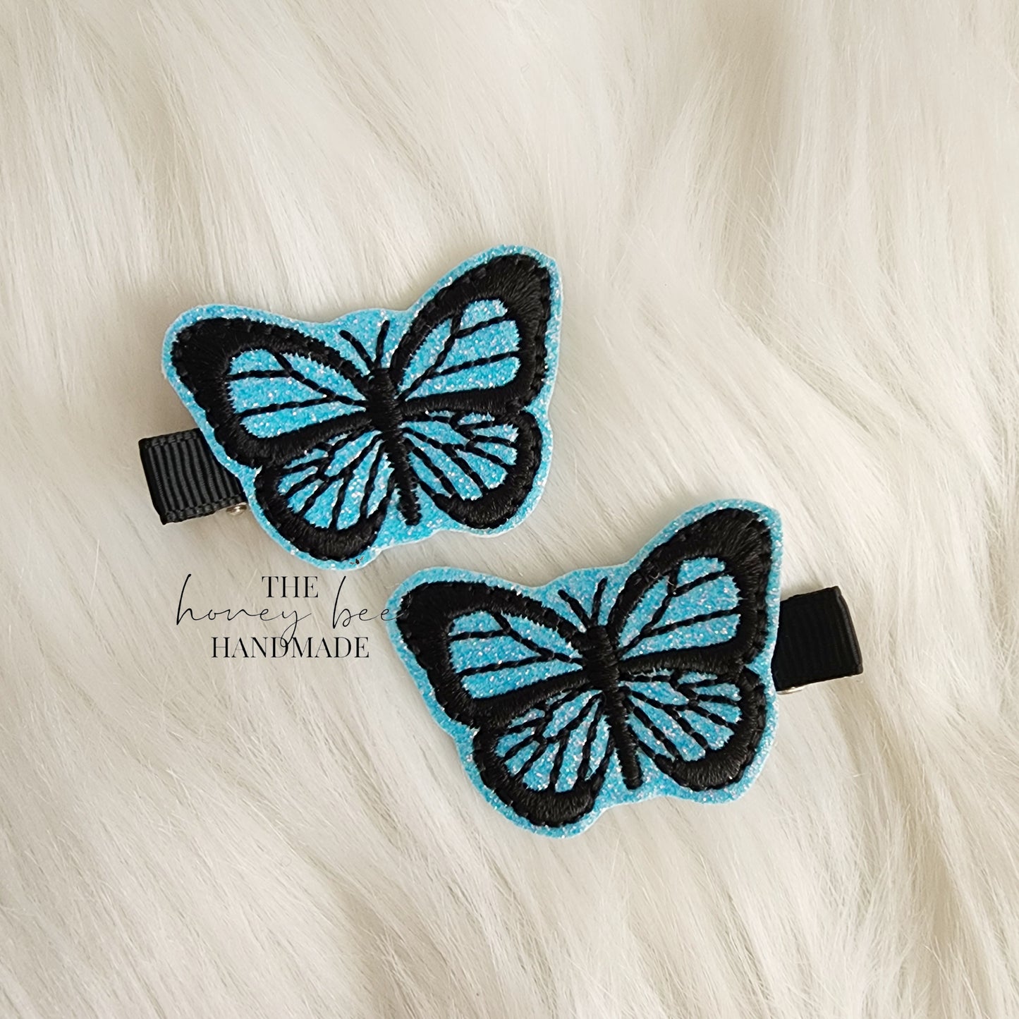 Glitter Monarch Butterfly Feltie Hair Clip