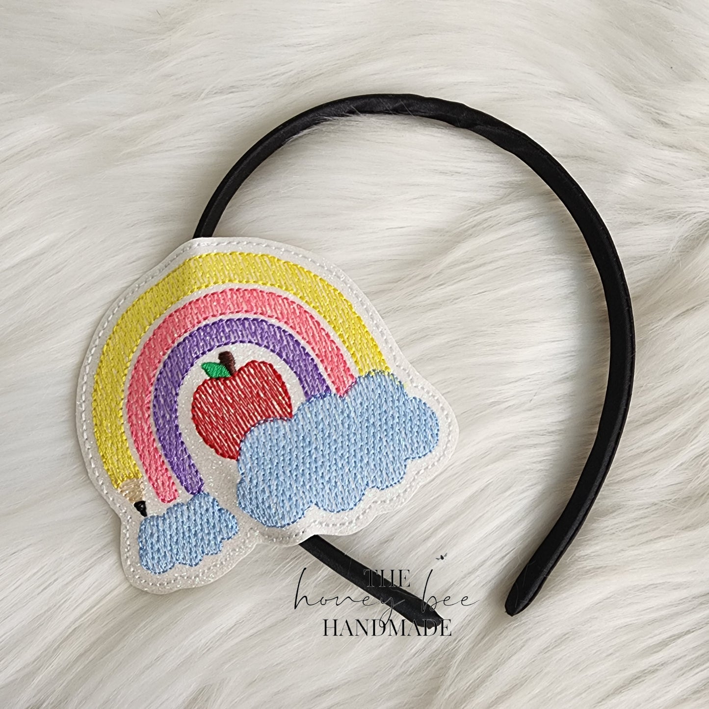 Glitter School Rainbow Headband Slider