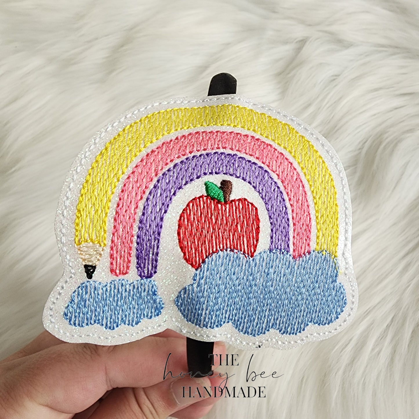 Glitter School Rainbow Headband Slider