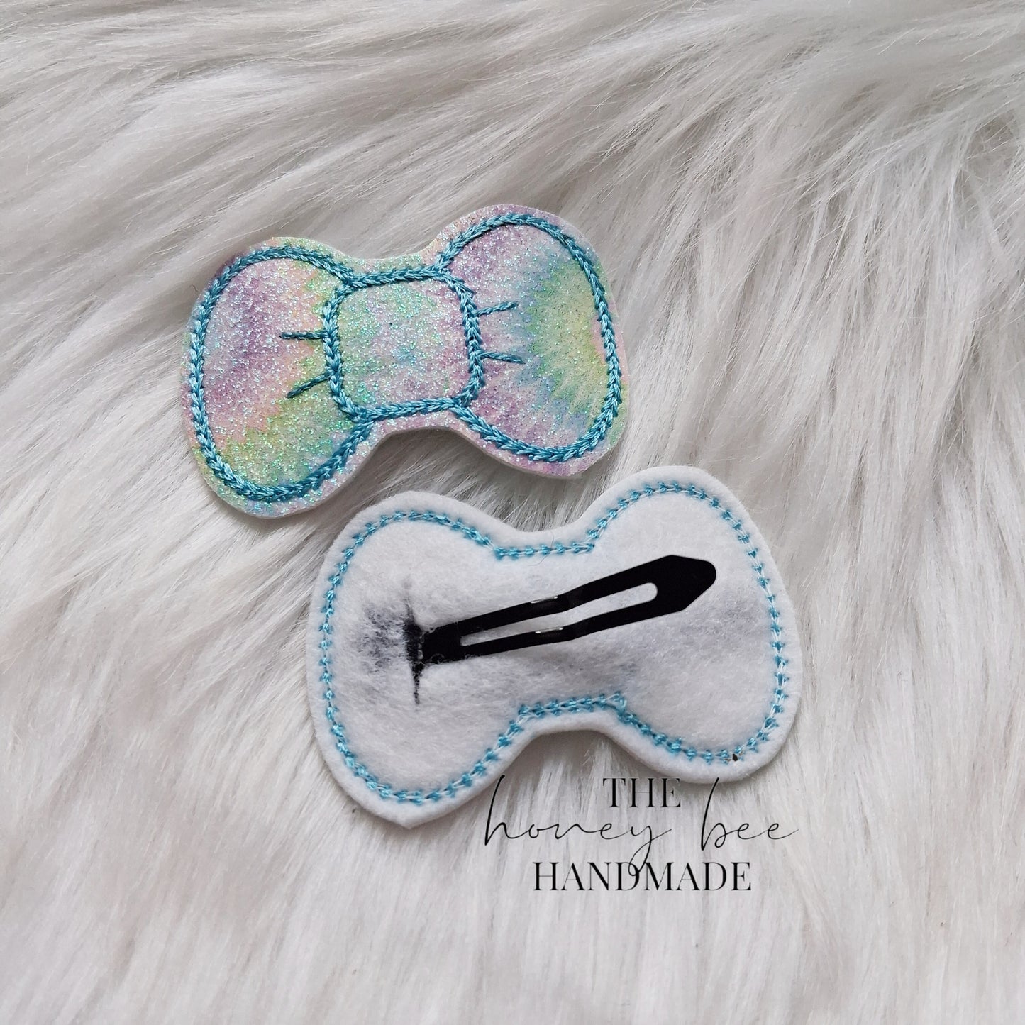 Glitter Tie Dye Snap Clip Set