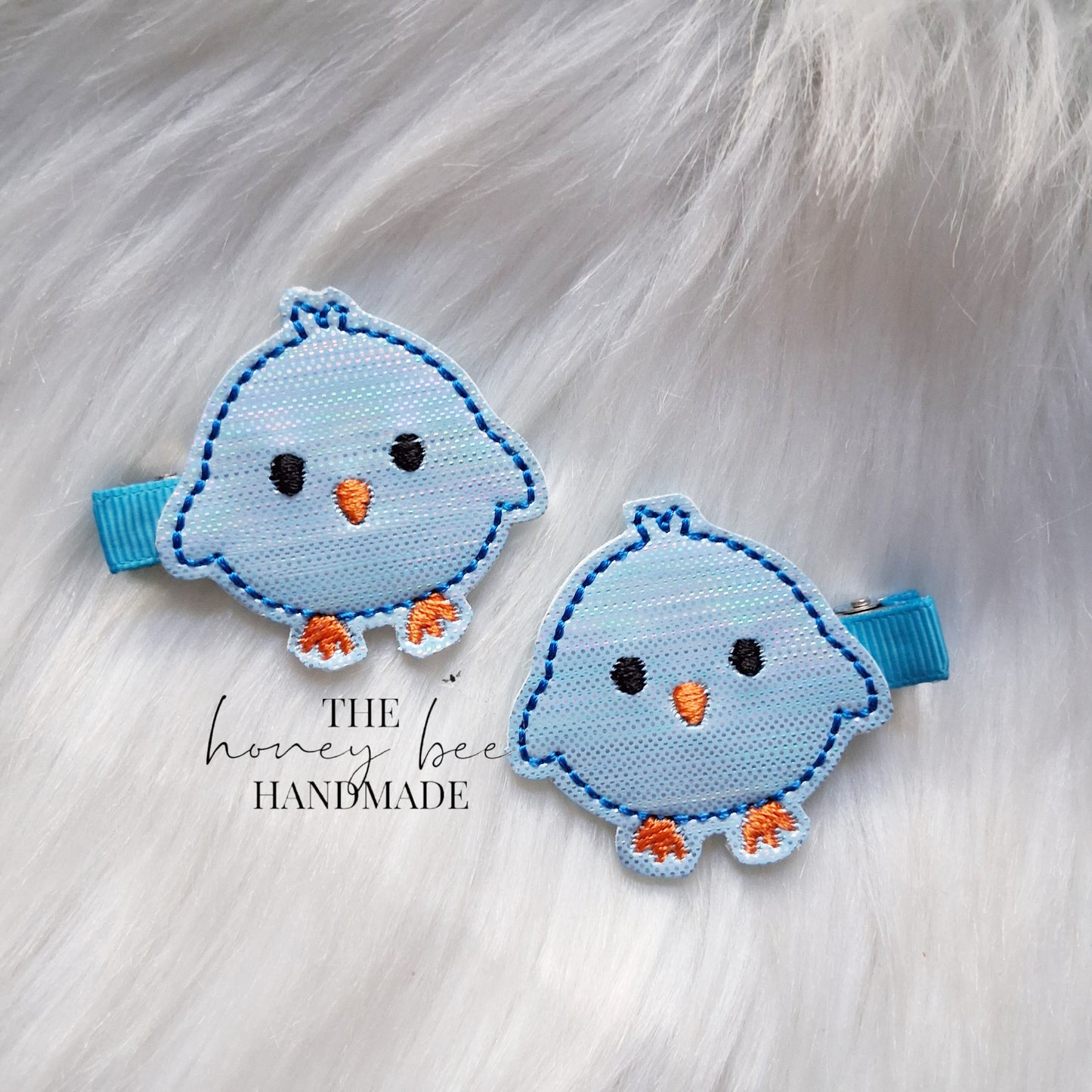 Glitter Easter Chick Feltie Hair Clip