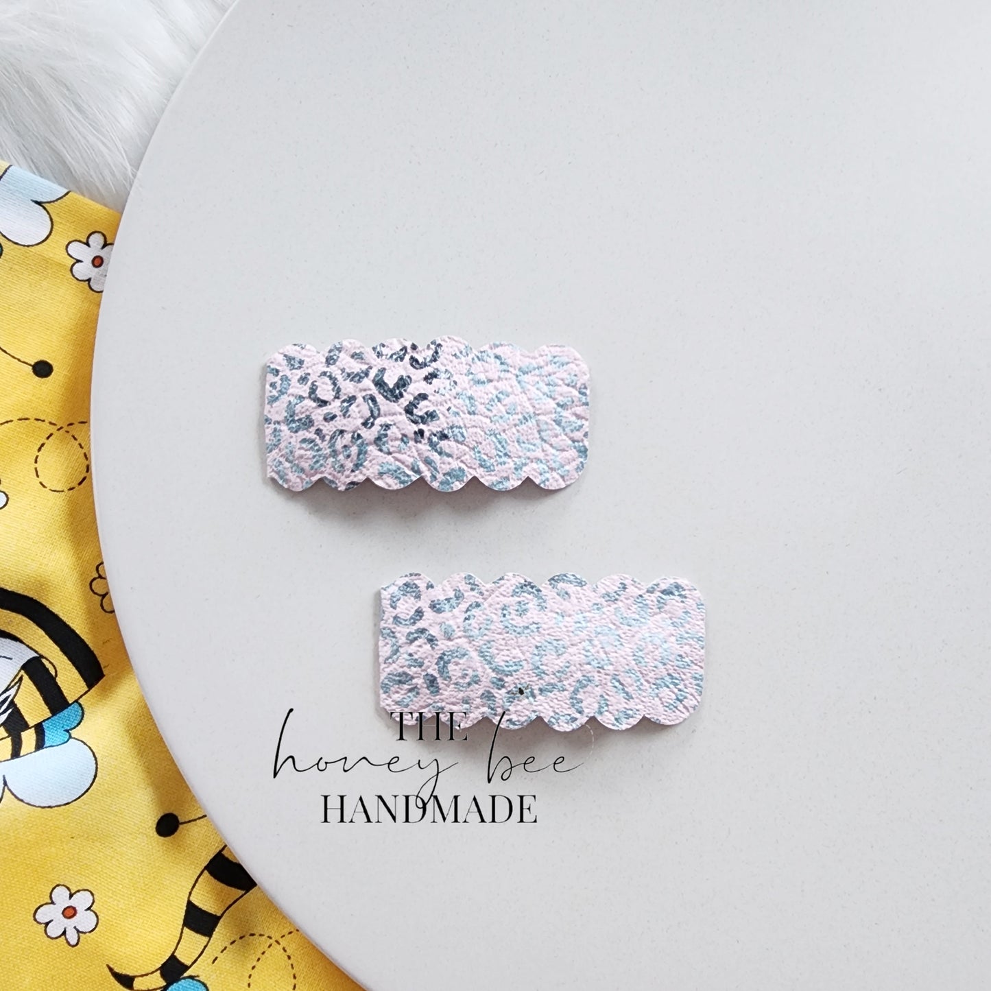 Pink Leopard 1 Snap Clip Set