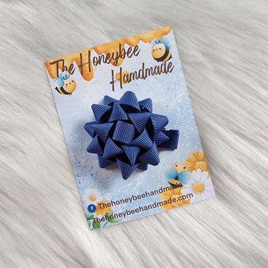 2in Smokey Blue Mini Present Bow