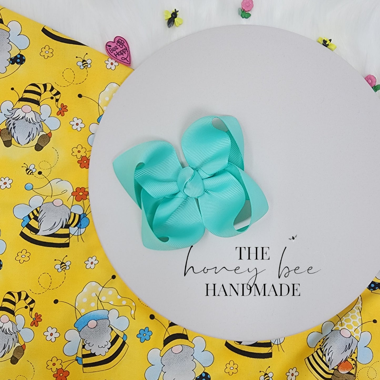 4in Single Aqua Twisted Boutique Bow
