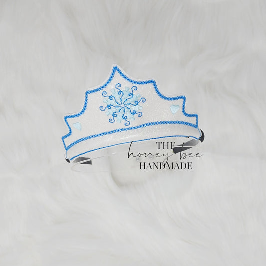 Glitter Snowflake Tiara Headband Slider