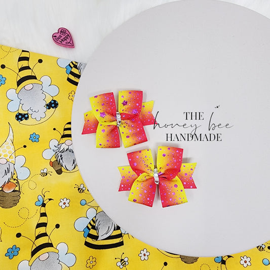Yellow Ombre Sparkles Sweet 'n' Simple Piggy Set