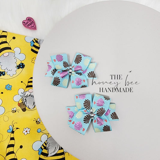 Lt Blue Seashells Sweet 'n' Simple Piggy Set