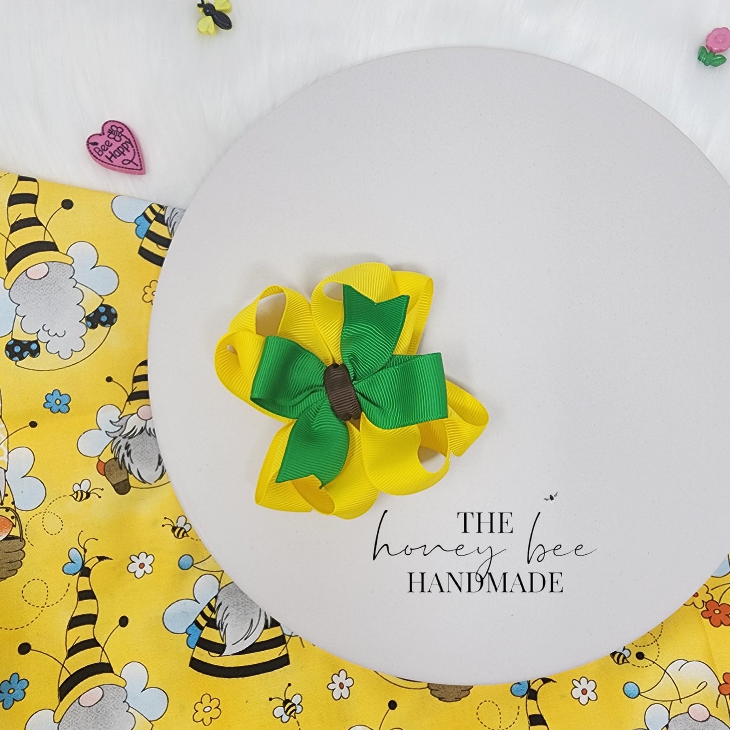 3in Yellow Apple Octopus Bow