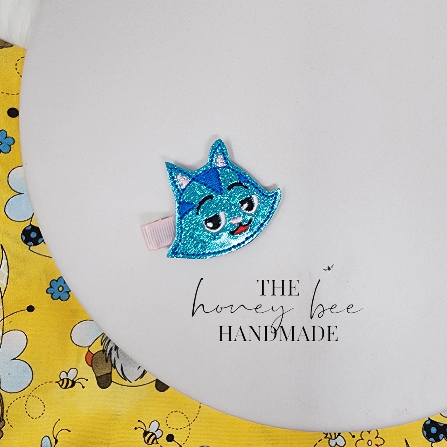 Glitter Cat Rat Feltie Hair Clip