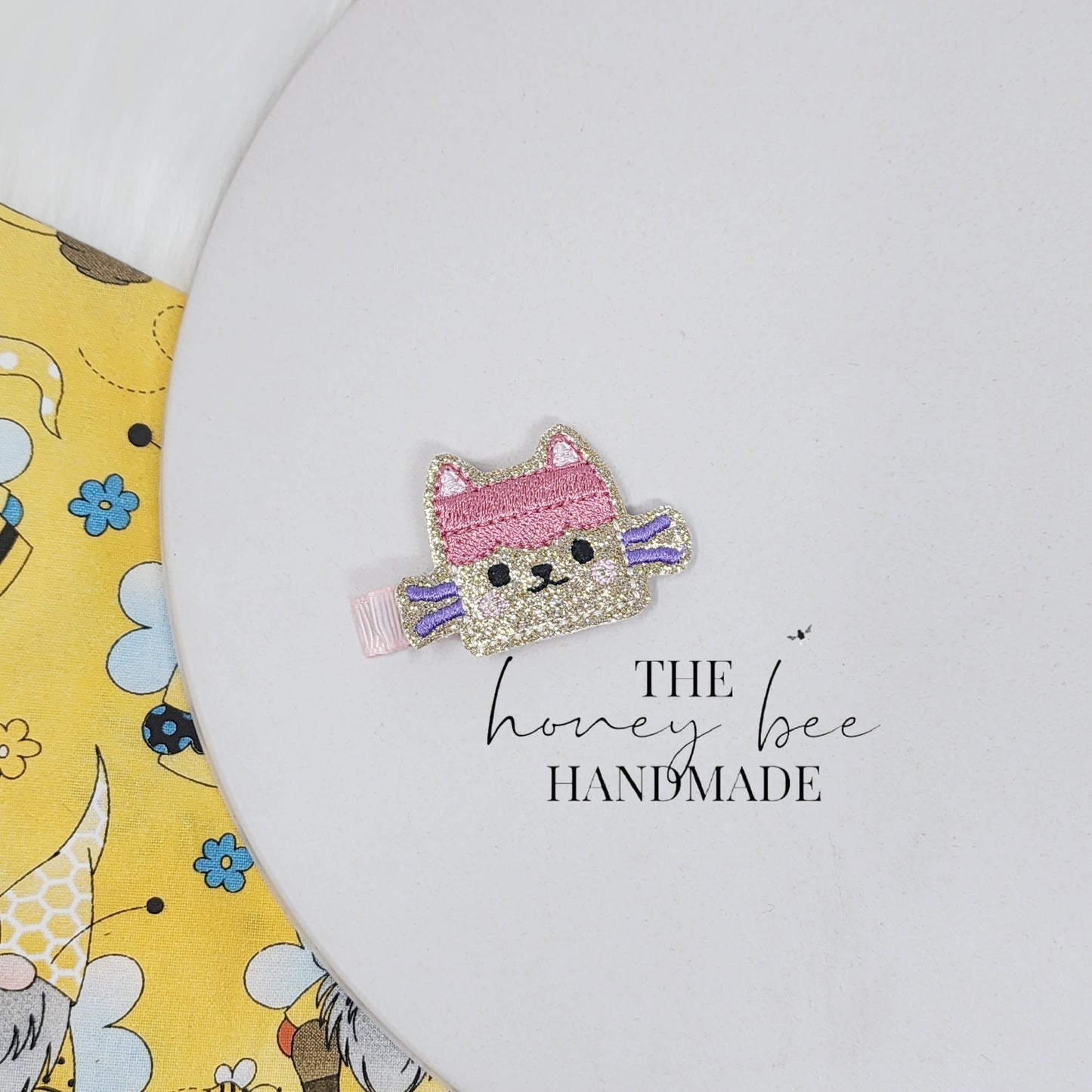 Glitter Baby Kitty Feltie Hair Clip