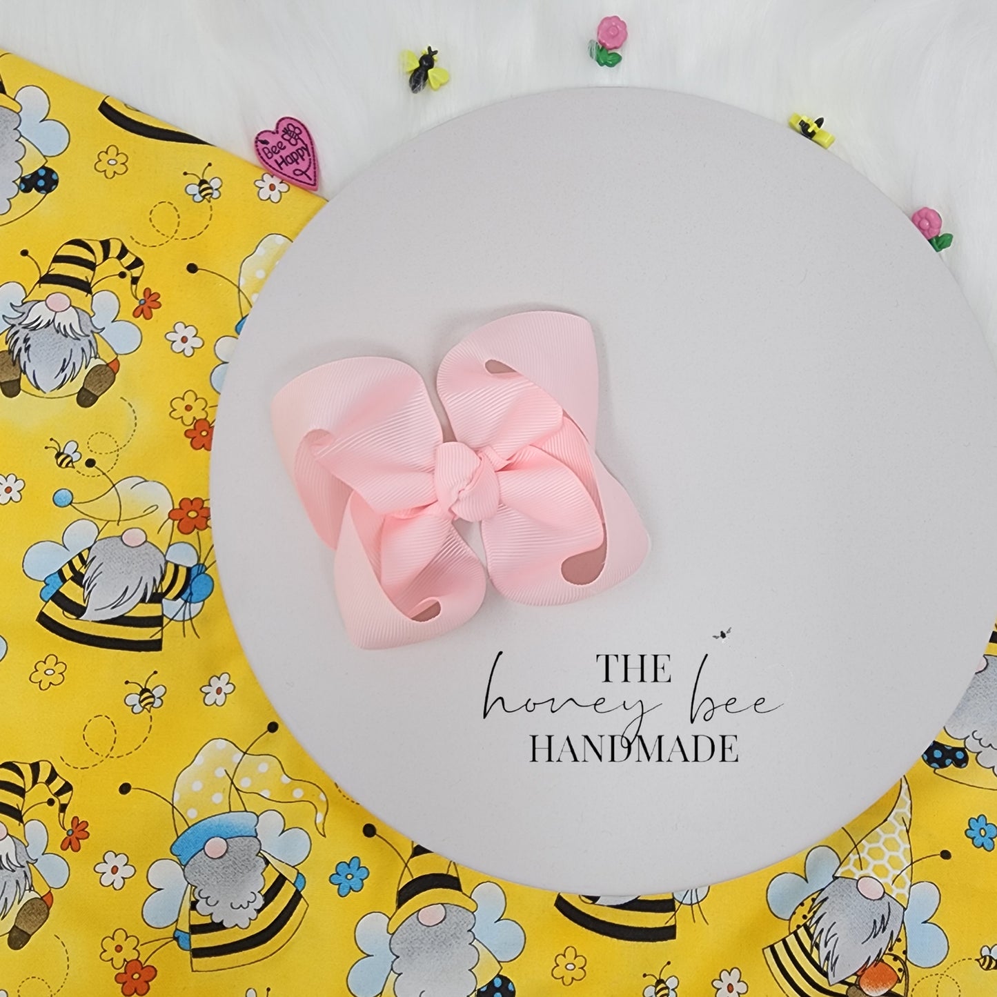 4in Single Lt Pink Twisted Boutique Bow