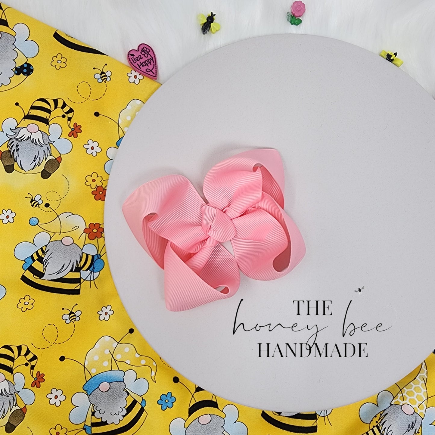 4in Single Pink Twisted Boutique Bow