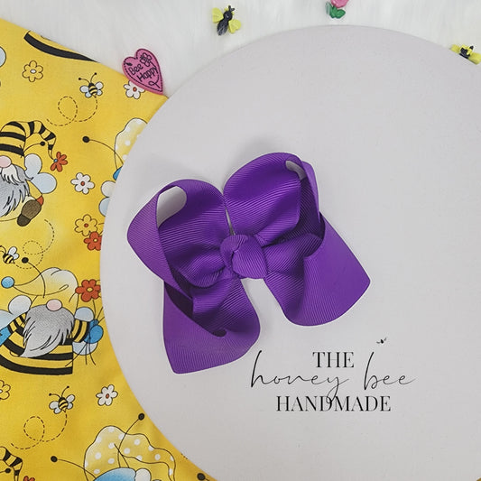 4in Single Purple Twisted Boutique Bow