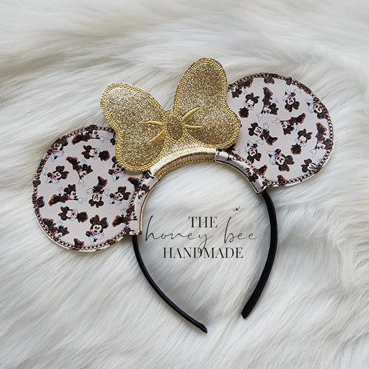Miss Mouse Leopard Mouse Ear Headband Slider