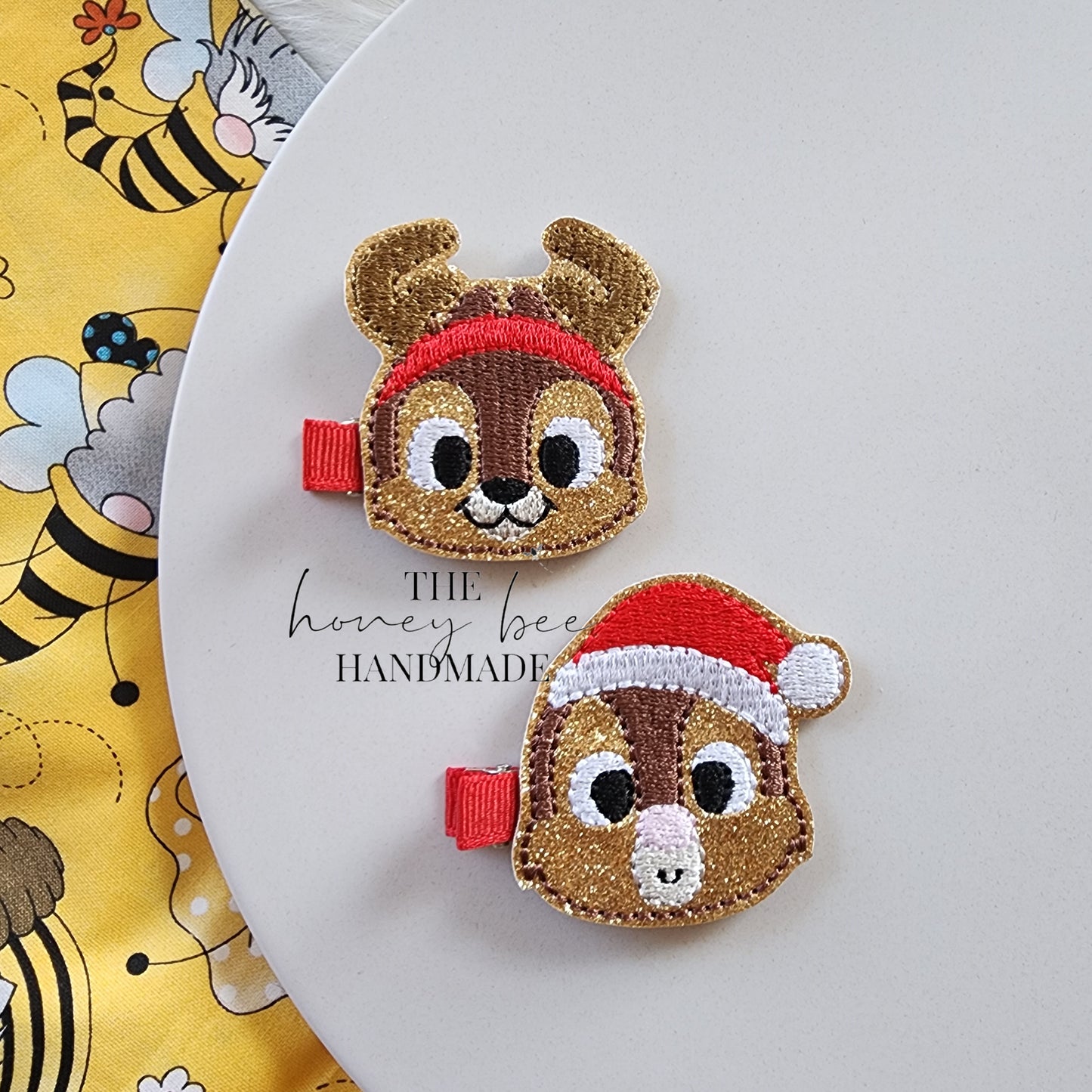 Holiday Chipmunk Feltie Hair Clip