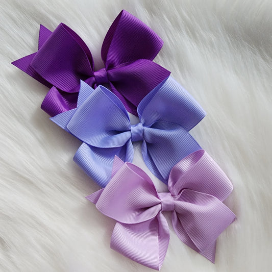 4in Purple Pinwheel Hair Bows