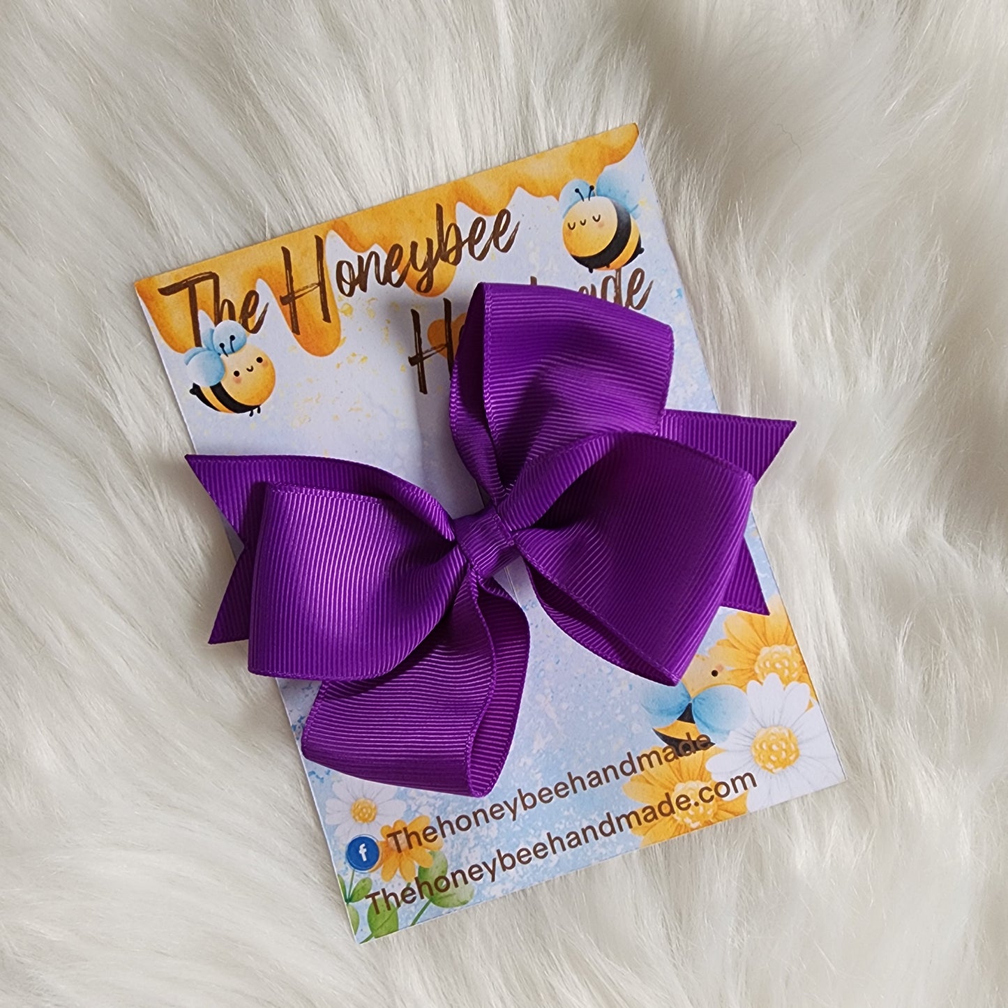 4in Purple Pinwheel Hair Bow