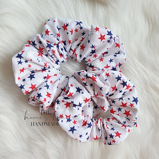 White Stars Scrunchie