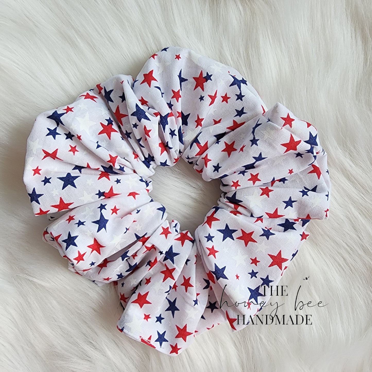 White Stars Scrunchie