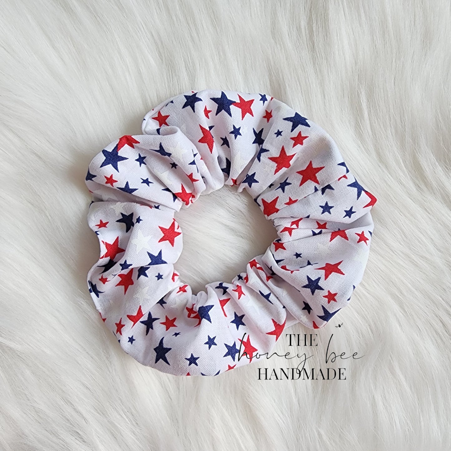 White Stars Scrunchie