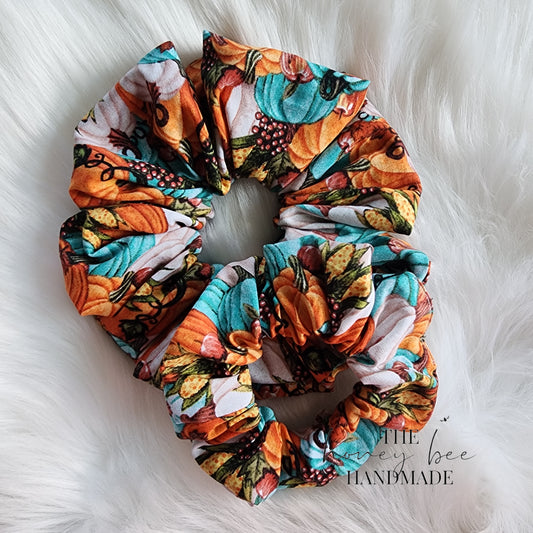 Bright Fall Pumpkins Scrunchie