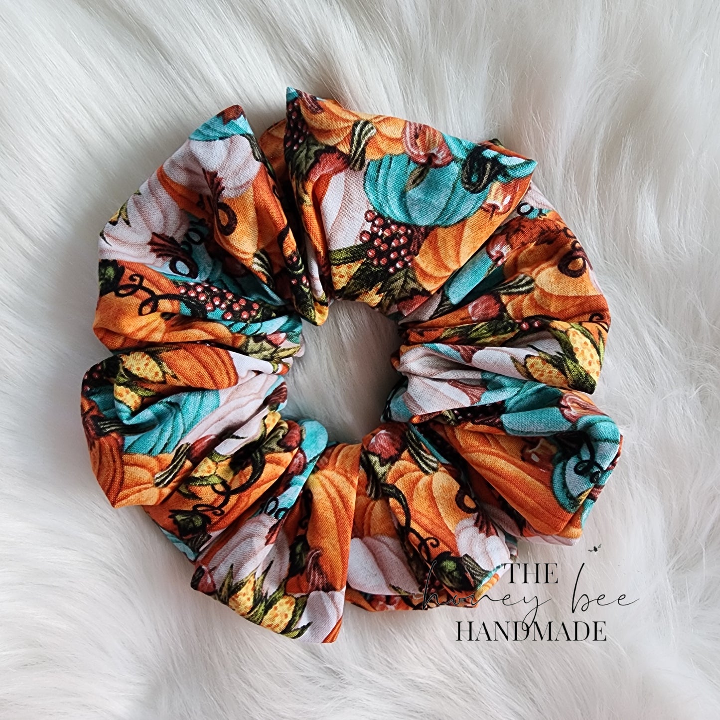 Bright Fall Pumpkins Scrunchie