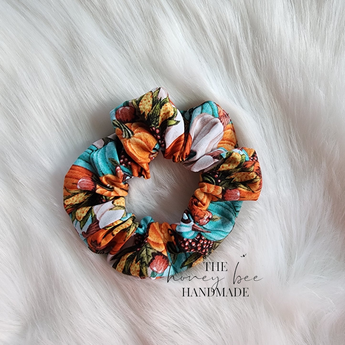 Bright Fall Pumpkins Scrunchie