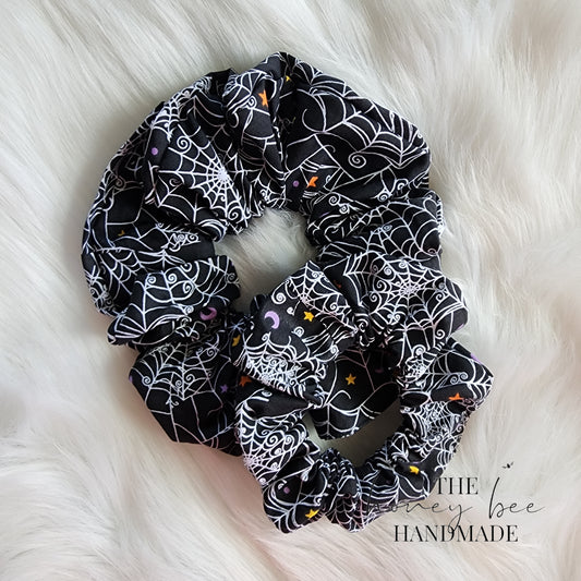 Black Spiderweb Scrunchie