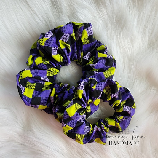 Halloween Plaid Scrunchie