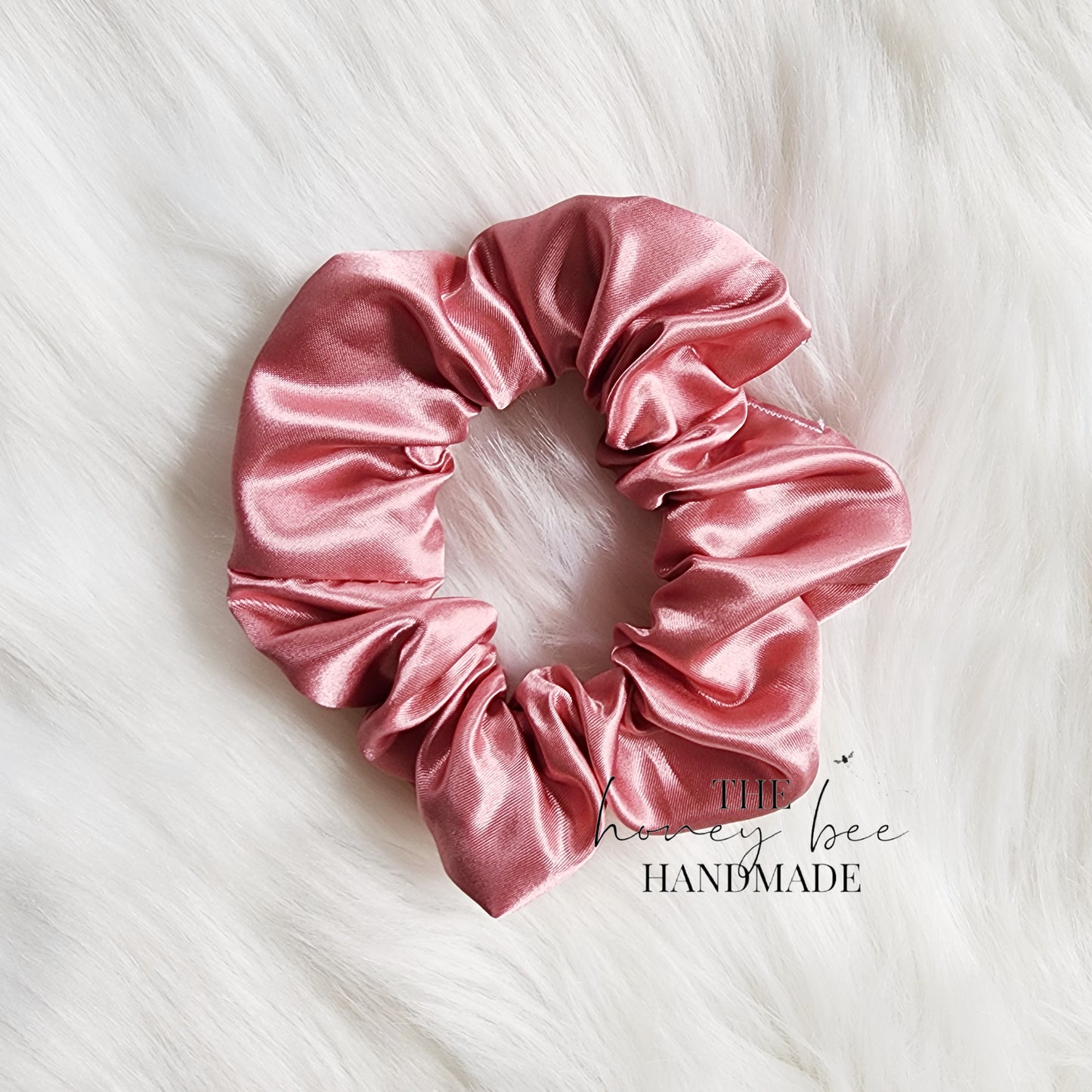 Rose Satin Scrunchie