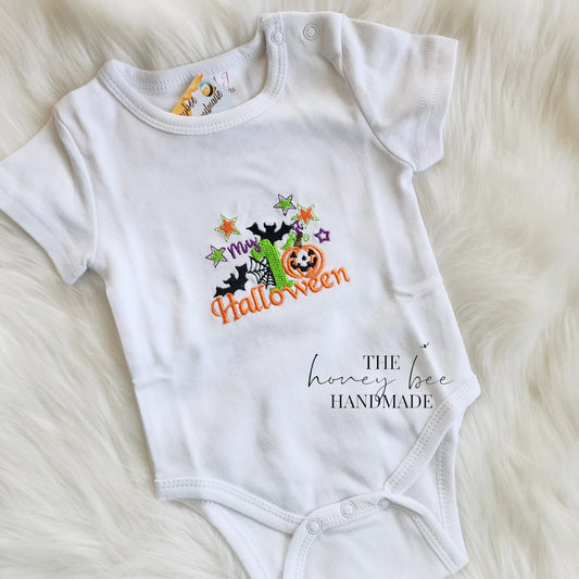 My First Halloween Embroidered Bodysuit