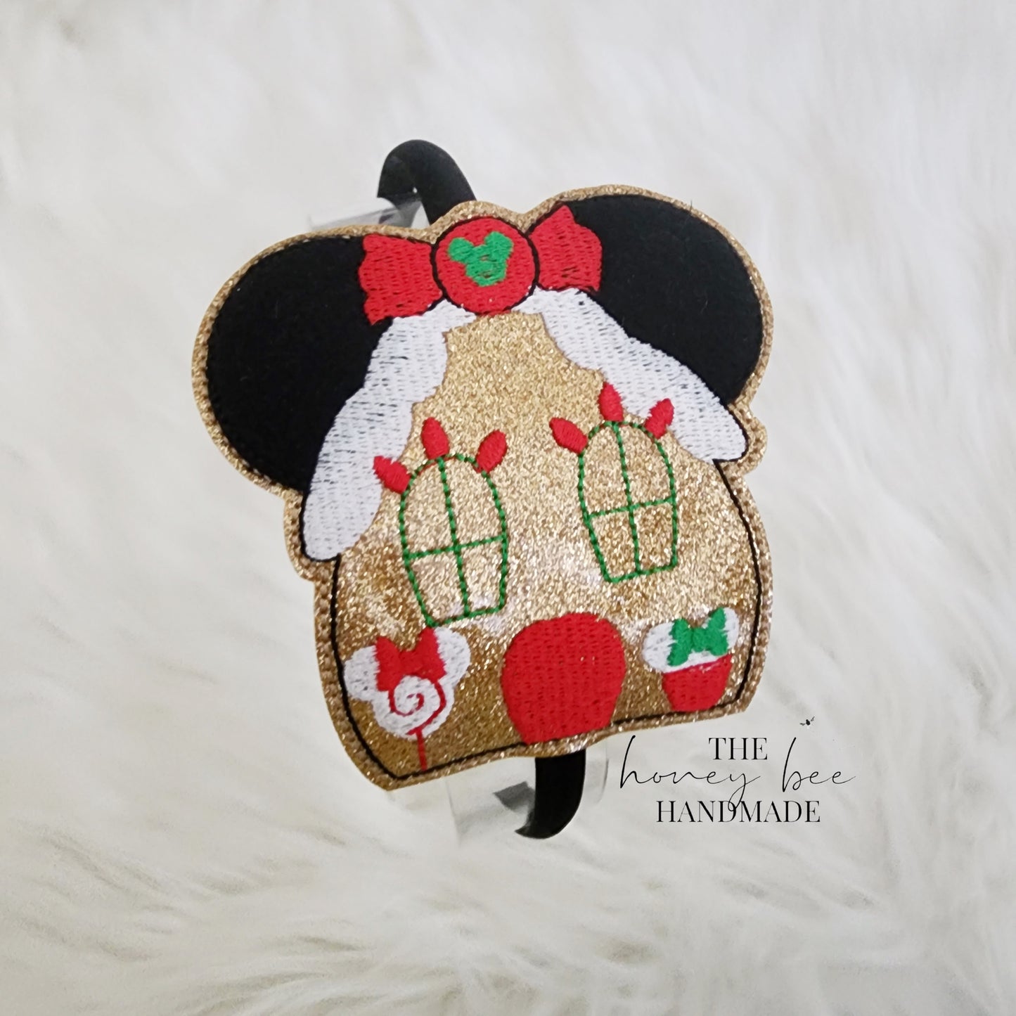 Glitter Miss Mouse Gingerbread House Headband Slider