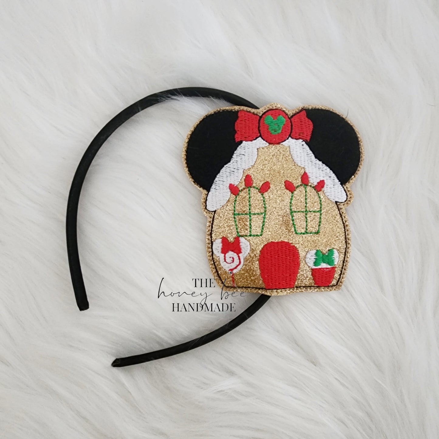 Glitter Miss Mouse Gingerbread House Headband Slider