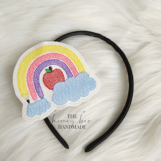 Glitter School Rainbow Headband Slider