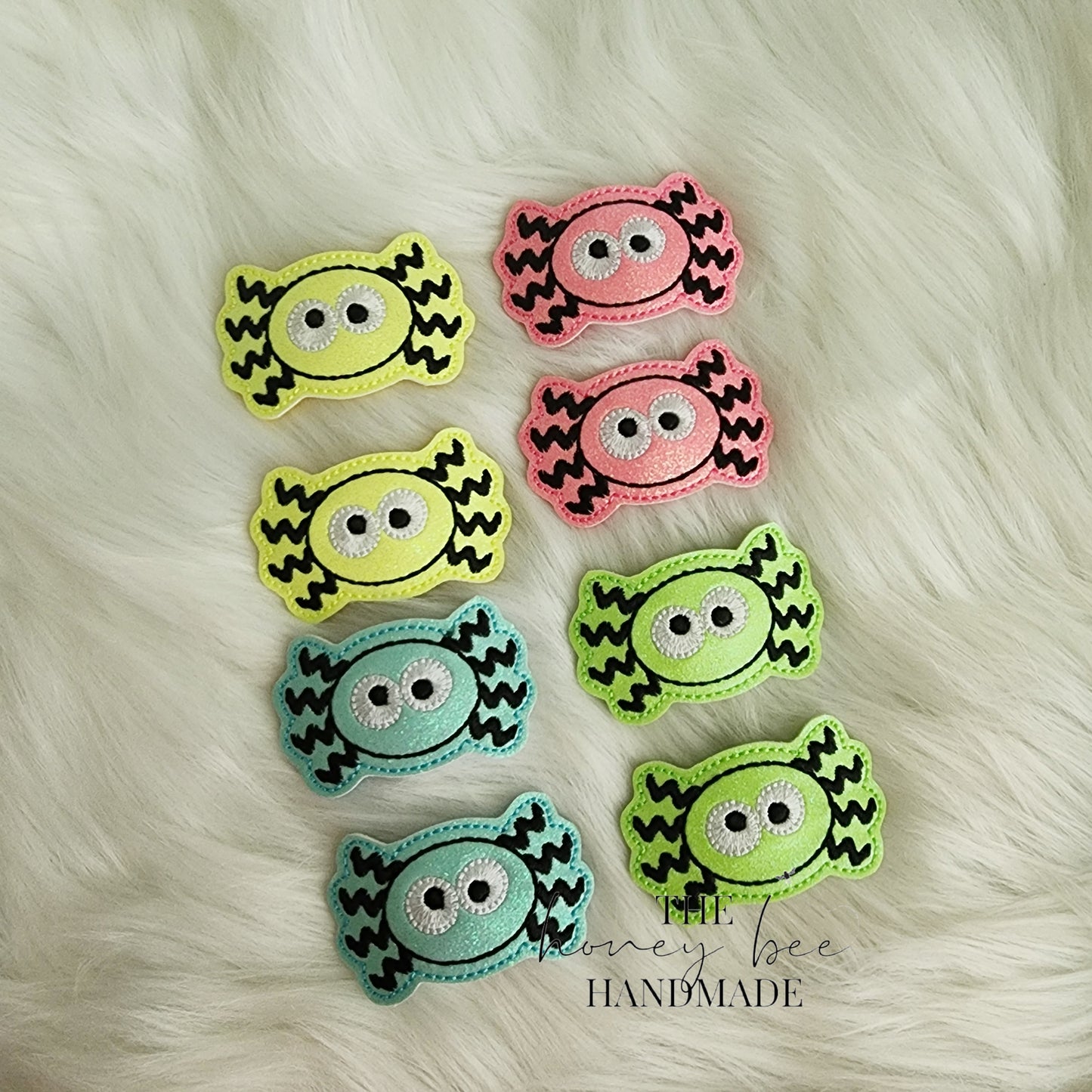 GITD Glitter Spider Snap Clip Set
