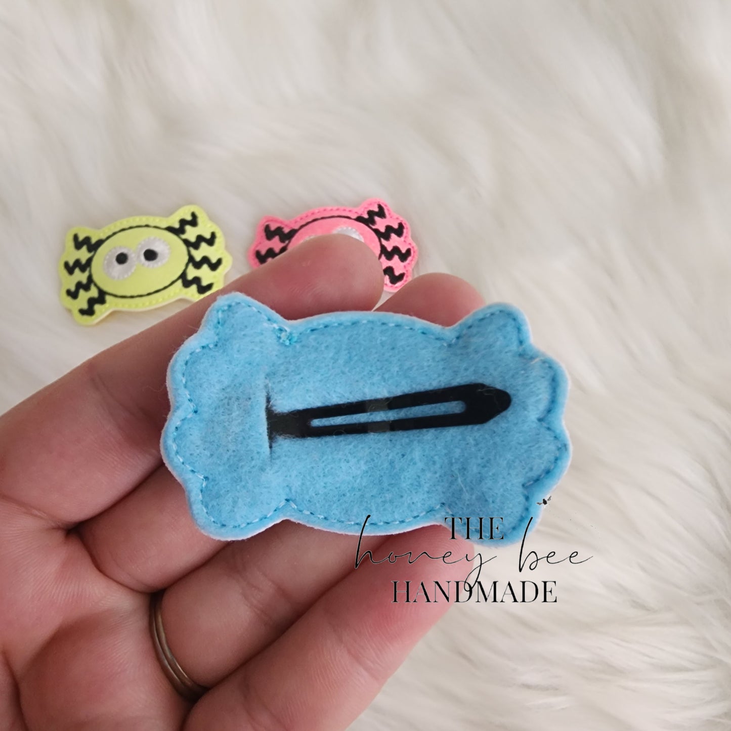GITD Glitter Spider Snap Clip Set