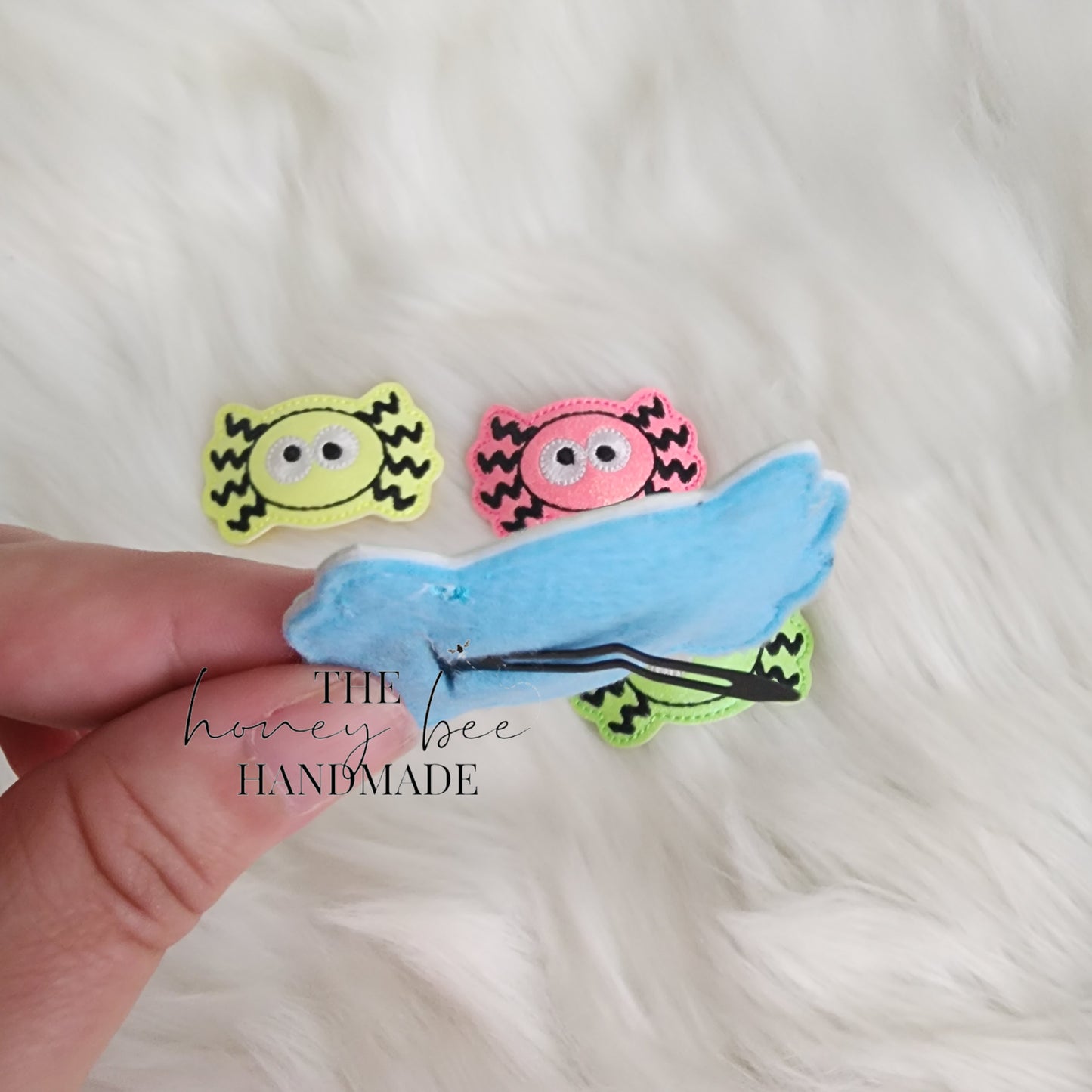 GITD Glitter Spider Snap Clip Set