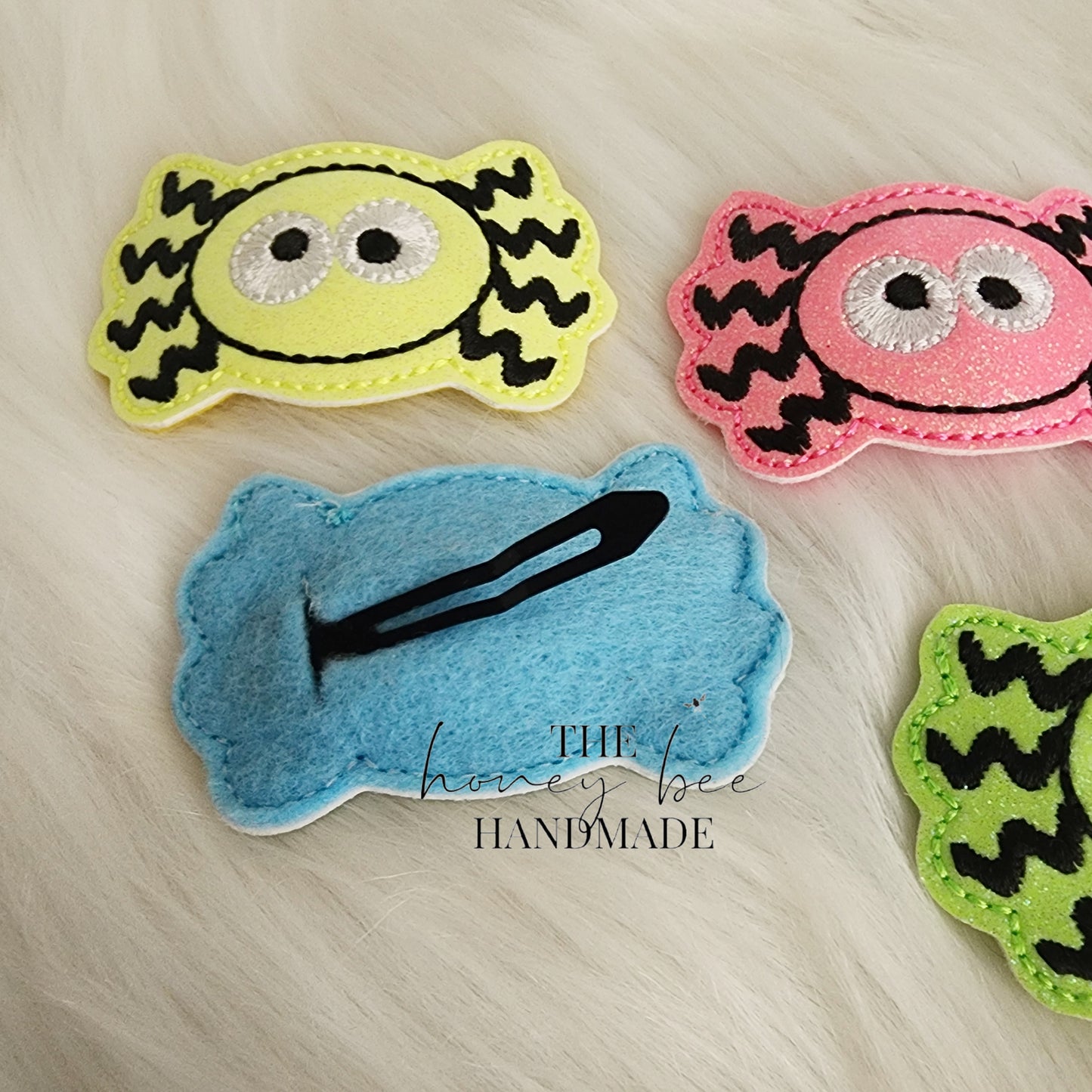 GITD Glitter Spider Snap Clip Set