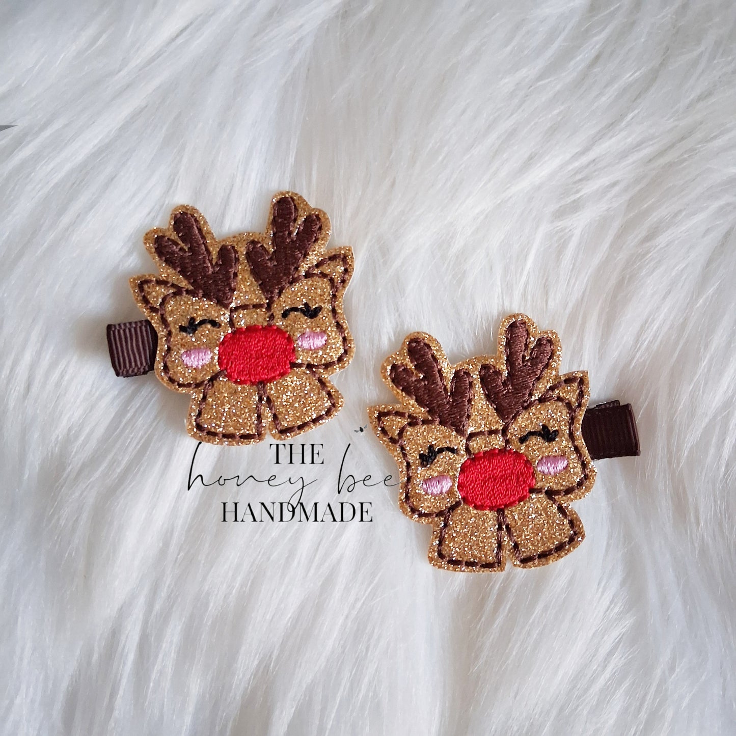 Christmas Bow Feltie Hair Clip