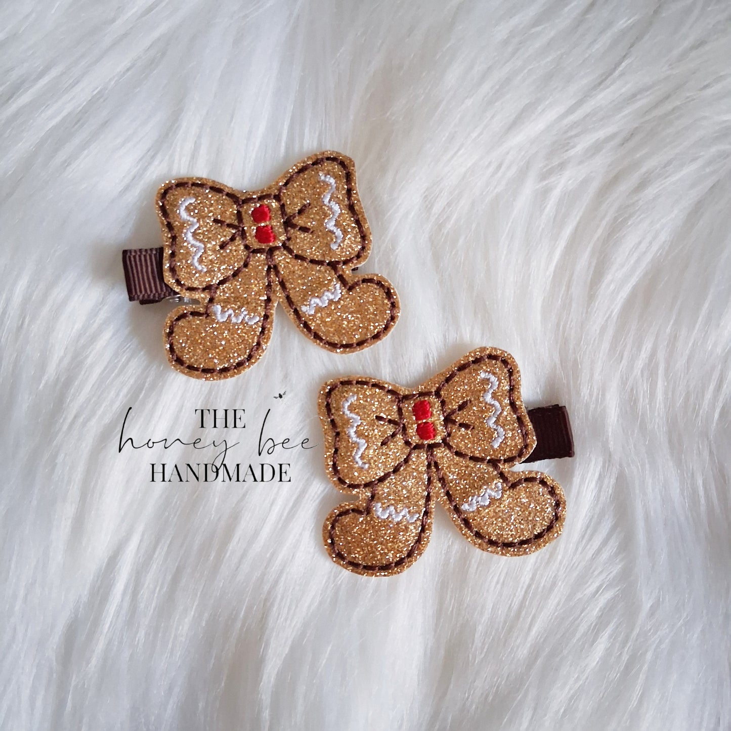 Christmas Bow Feltie Hair Clip