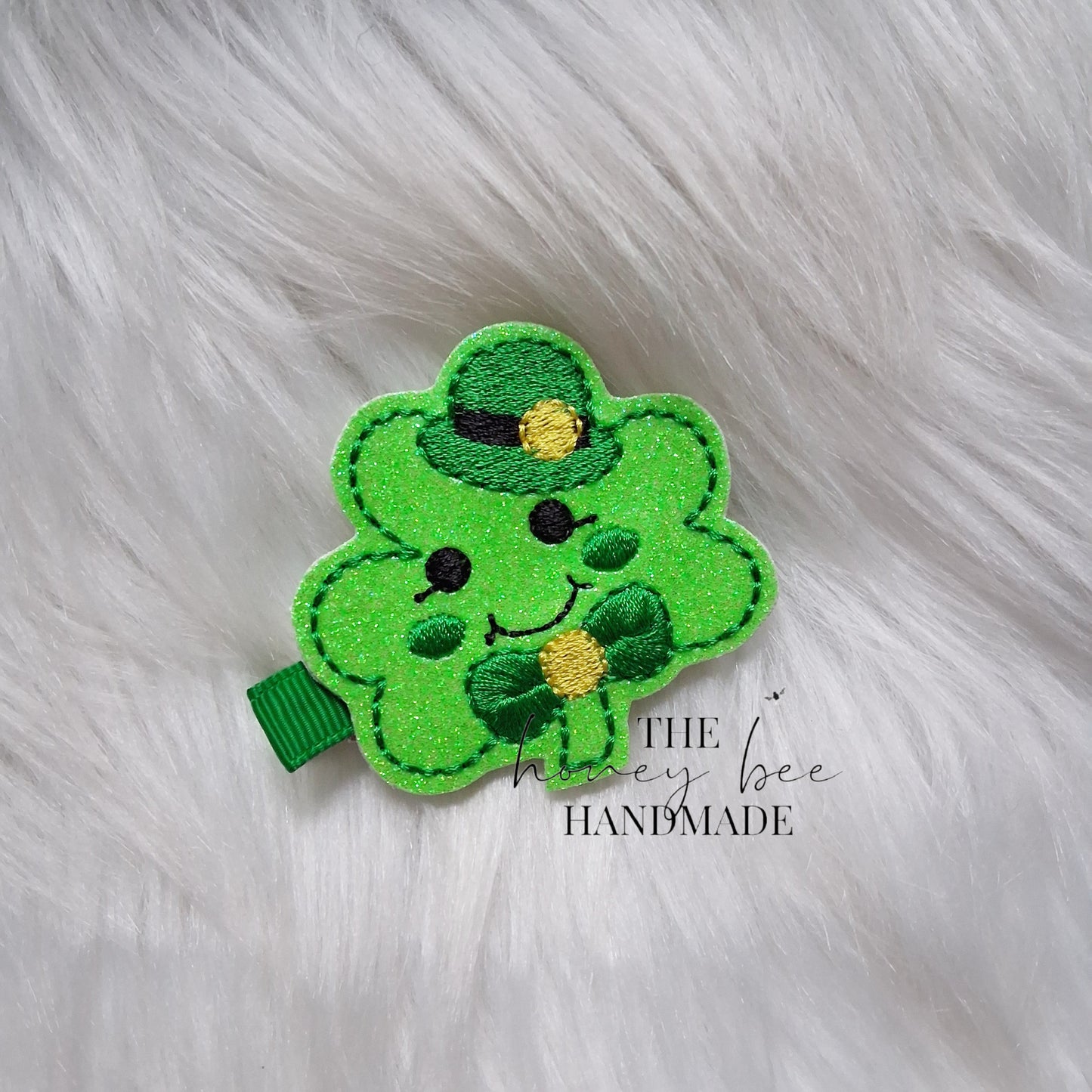 Mr. Shamrock Man Feltie Hair Clip