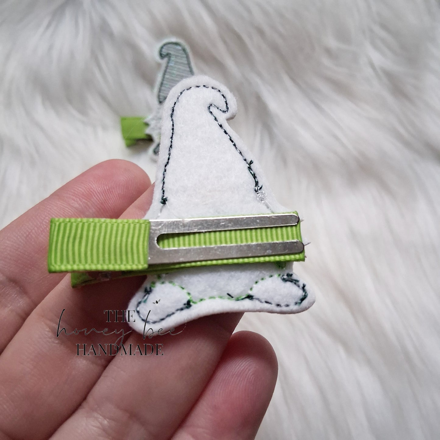 Clover Gnome Feltie Hair Clip