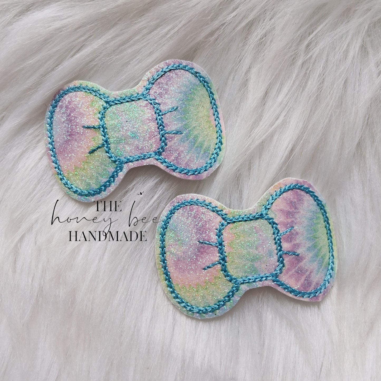 Glitter Tie Dye Snap Clip Set