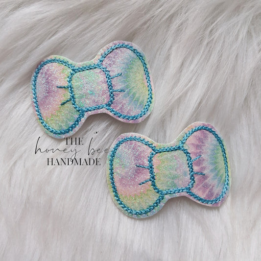 Glitter Tie Dye Snap Clip Set