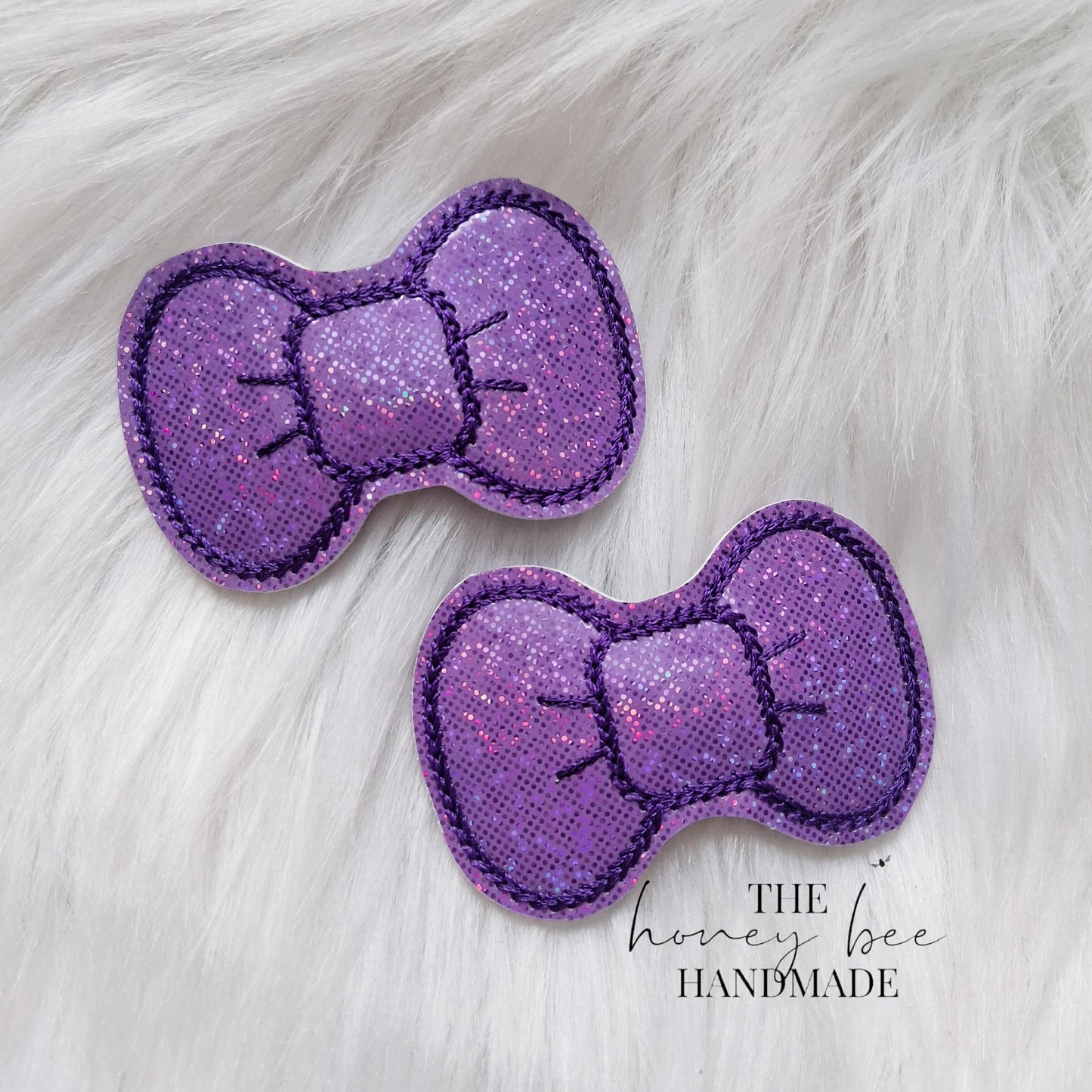 Purple Glitter Snap Clip Set