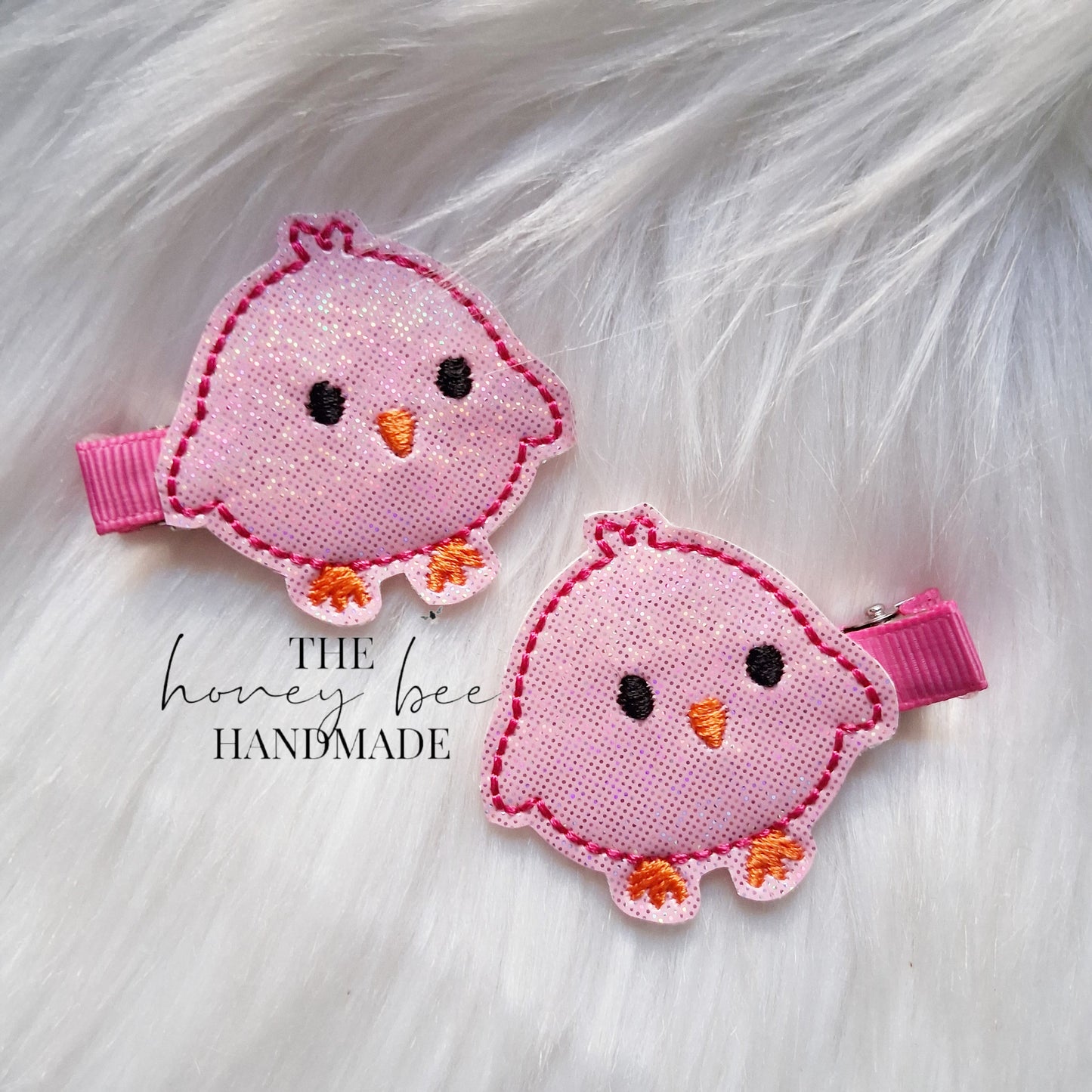 Glitter Easter Chick Feltie Hair Clip